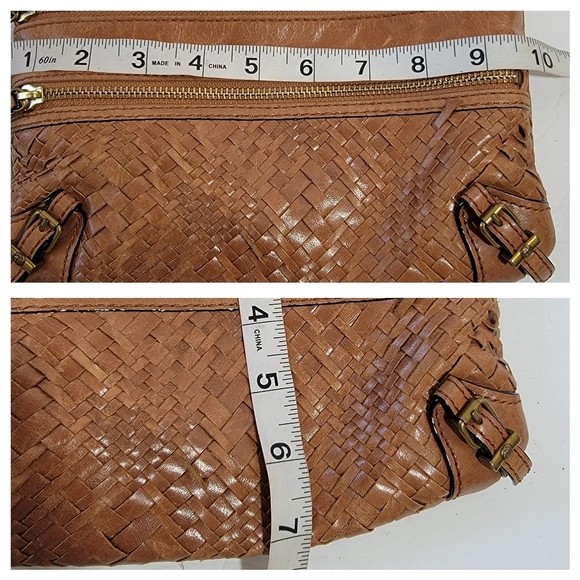 Elliot Lucca Brown Leather Crossbody Bag 100% Leather Casual Travel Everyday - Picture 10 of 12